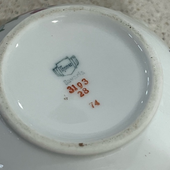 Vintage Thomas Bavaria Sugar Bowl with rose design - Picture 8 of 14